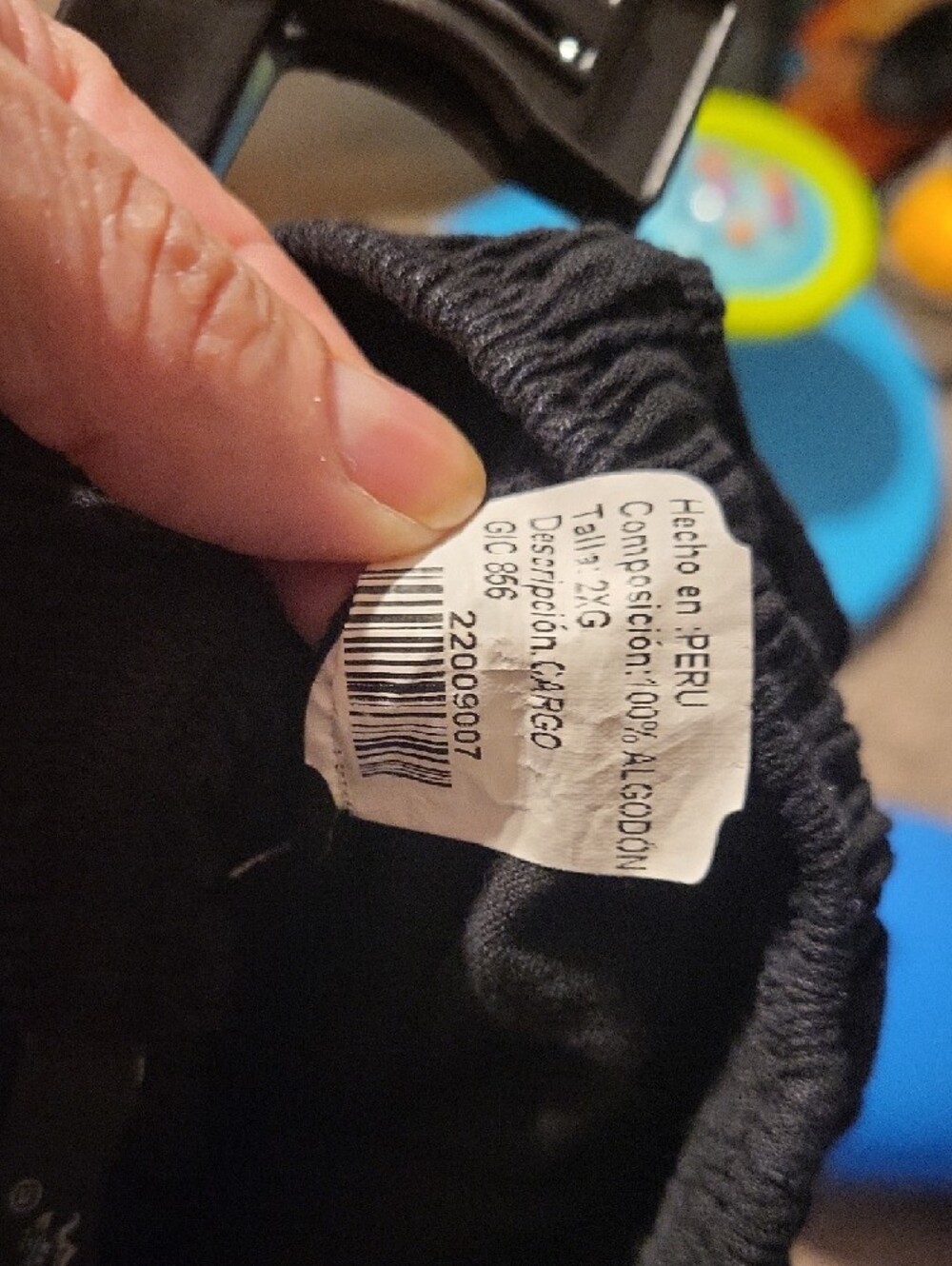 Men's Black Cargo Jogger Pants - Casual Drawstring Waist - Picture 4 of 4